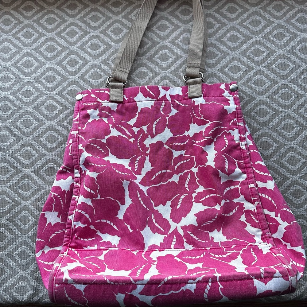 Vintage Old Navy Faded Pink Floral Tote Bag